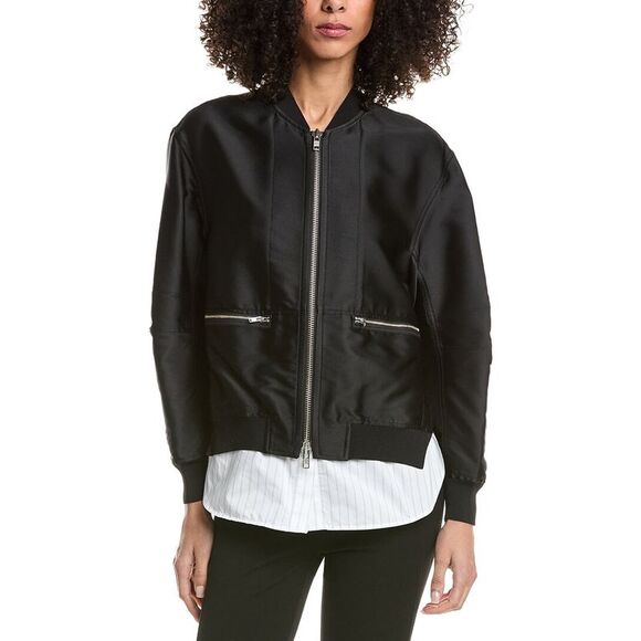 3.1 Phillip Lim WomensSilk-Blend Bomber Jacket
